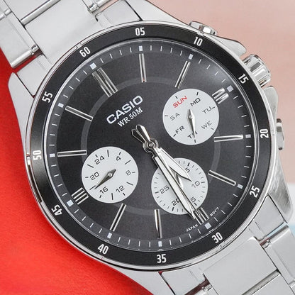 Casio para caballero pulsera de metal – MTP-1374D-1A3V