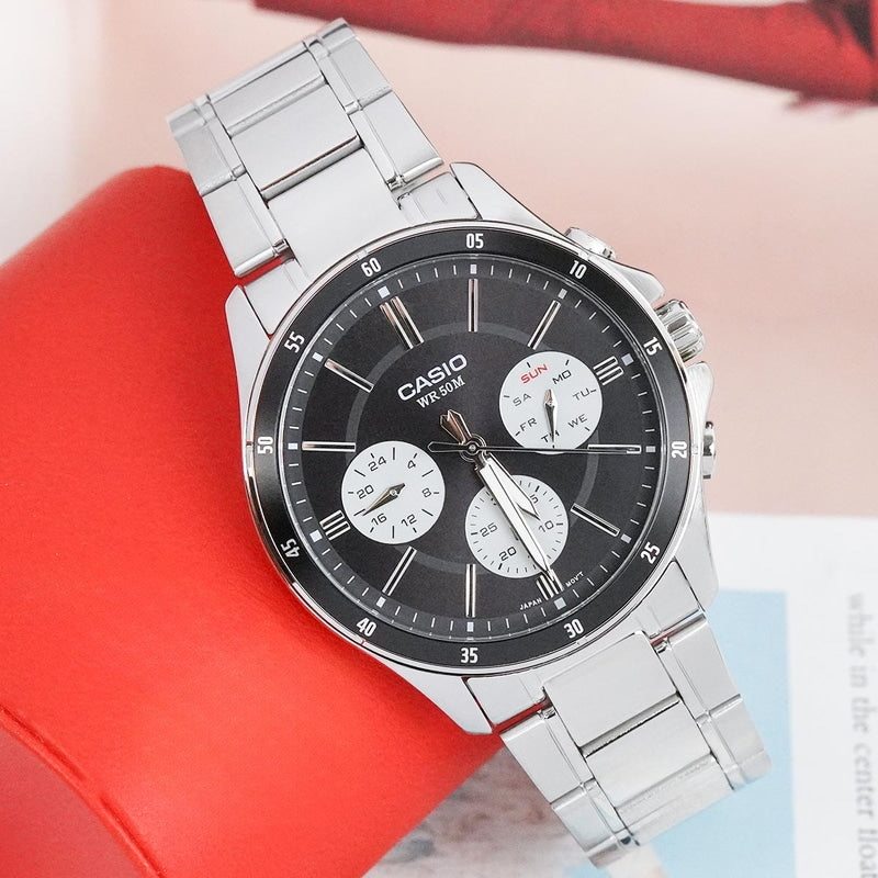 Casio para caballero pulsera de metal – MTP-1374D-1A3V
