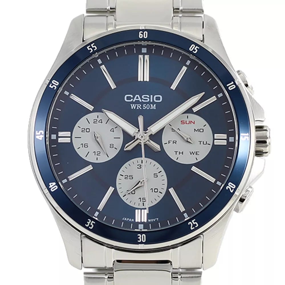Casio para hombre pulsera de metal – MTP-1374D-2A3V