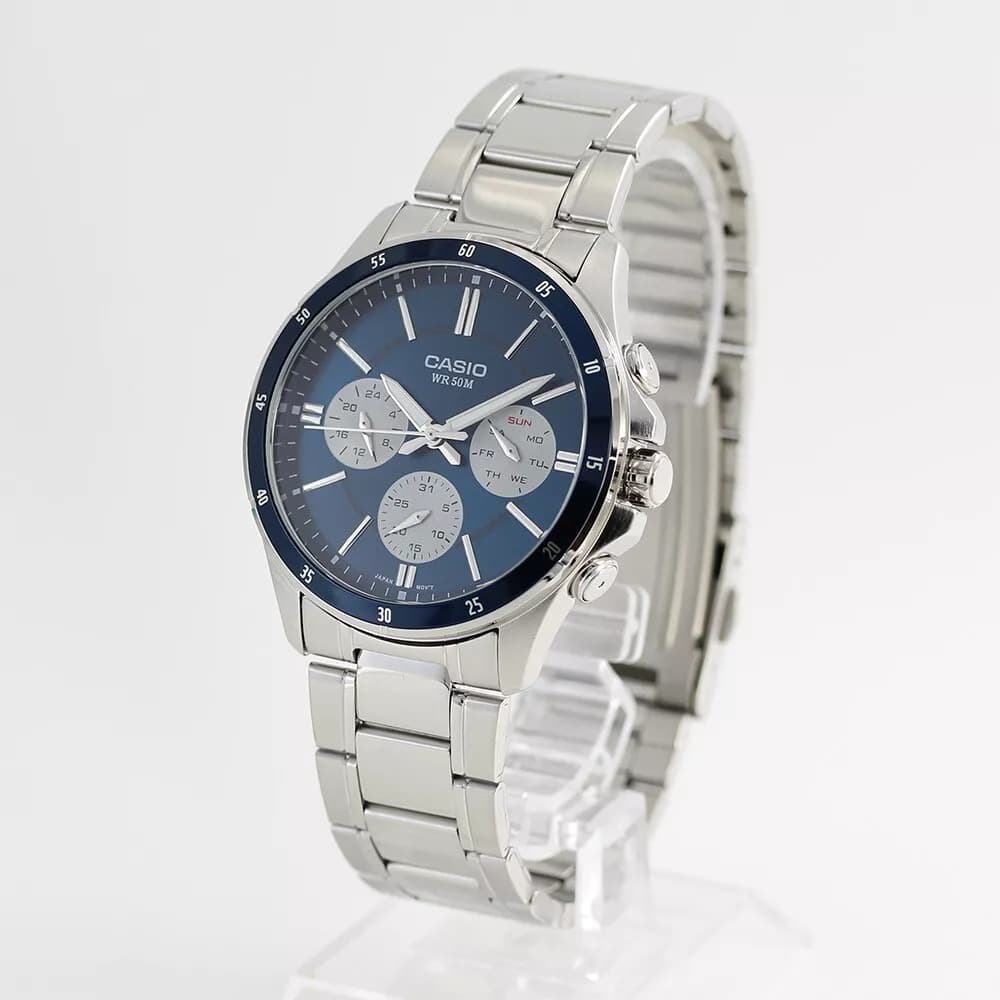Casio para hombre pulsera de metal – MTP-1374D-2A3V