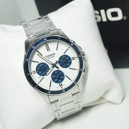 Casio para caballero pulsera de metal análogo – MTP-1374D-7A2V