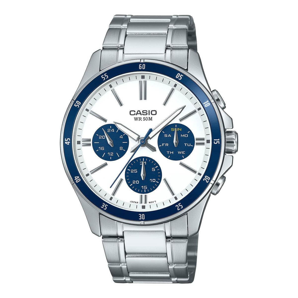 Casio para caballero pulsera de metal análogo – MTP-1374D-7A2V
