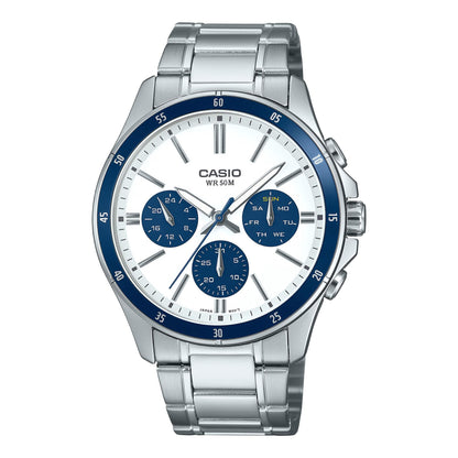 Casio para caballero pulsera de metal análogo – MTP-1374D-7A2V