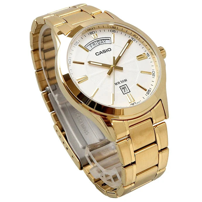Casio De hombre pulsera de metal – MTP-1381GD-7AV