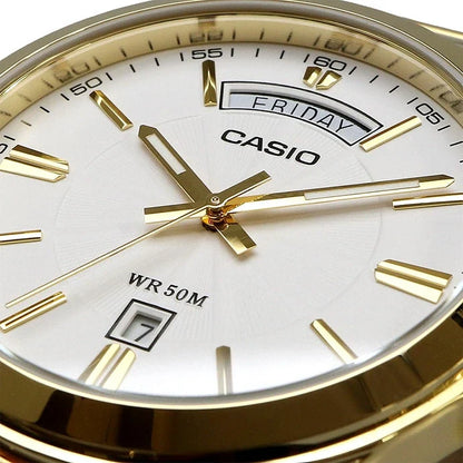 Casio De hombre pulsera de metal – MTP-1381GD-7AV