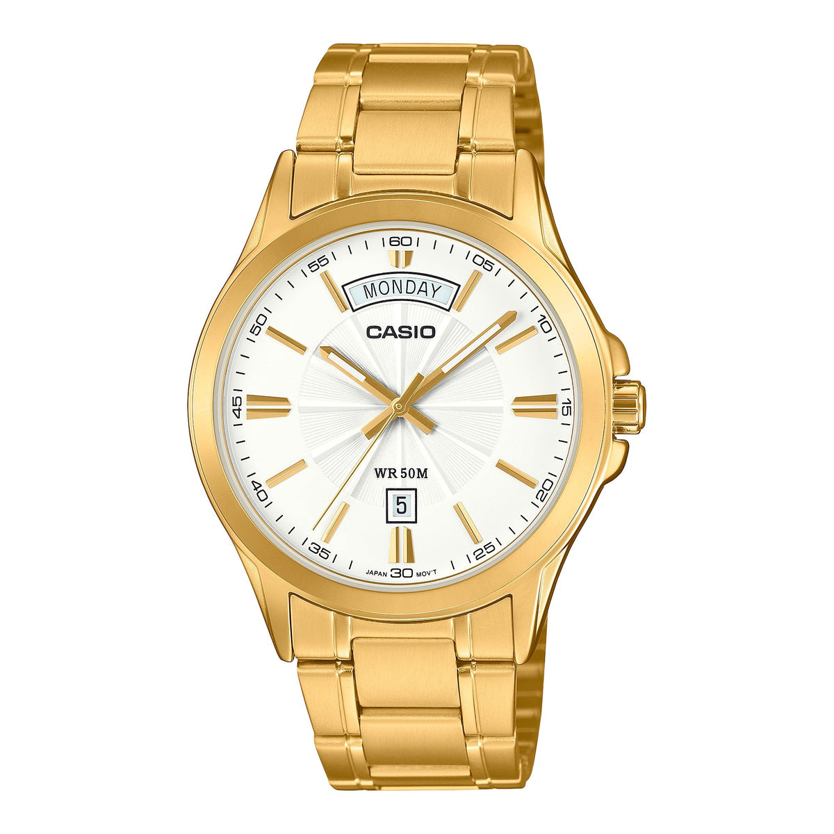 Casio De hombre pulsera de metal – MTP-1381GD-7AV