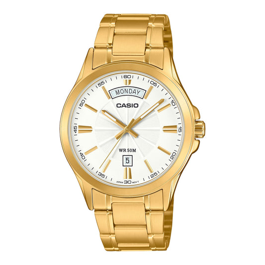 Casio De hombre pulsera de metal – MTP-1381GD-7AV