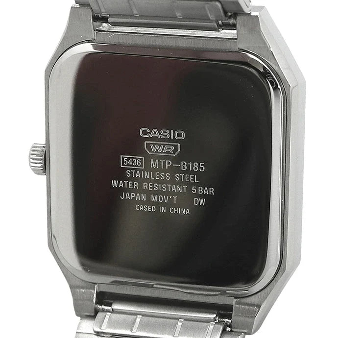 Casio de caballero banda de metal – MTP-B185G-9AV