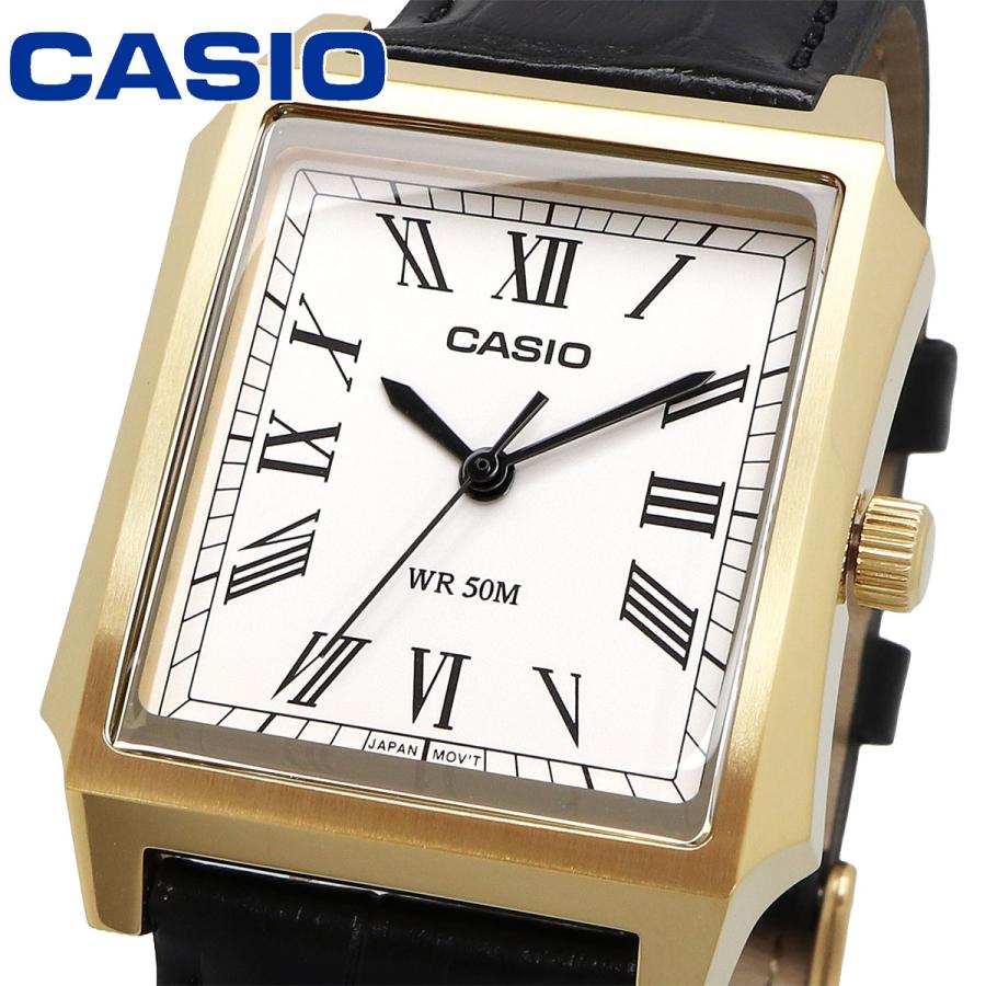 Casio de hombre pulsera de cuero 41 mm – MTP-B190GL-7BV