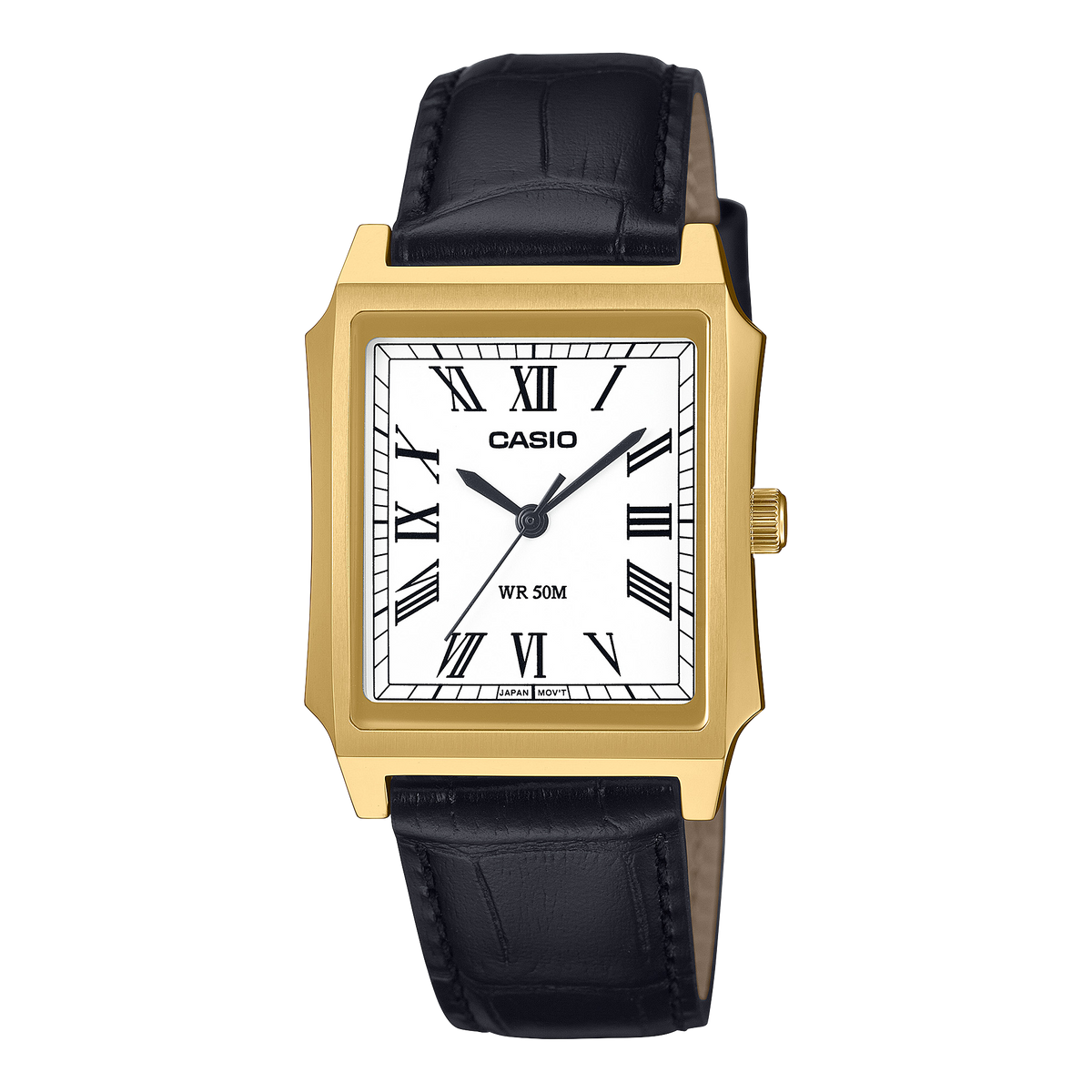 Casio de hombre pulsera de cuero 41 mm – MTP-B190GL-7BV