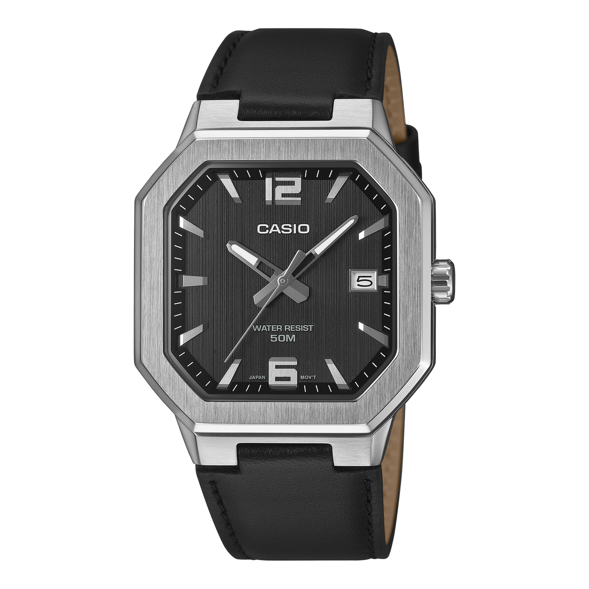 Casio de hombre pulsera de cuero – MTP-B195L-1AV