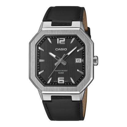 Casio de hombre pulsera de cuero – MTP-B195L-1AV