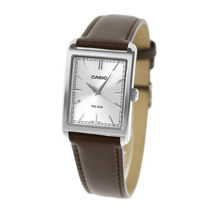 Casio de hombre banda de cuero – MTP-B215L-7AV
