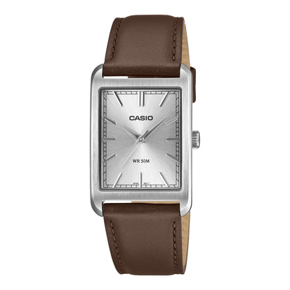 Casio de hombre banda de cuero – MTP-B215L-7AV