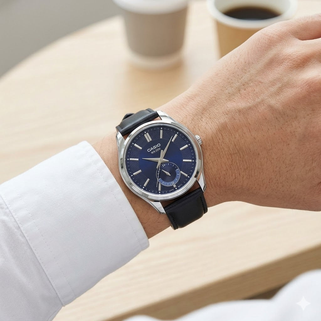 Casio de hombre correa de piel – MTP-B315L-2AV