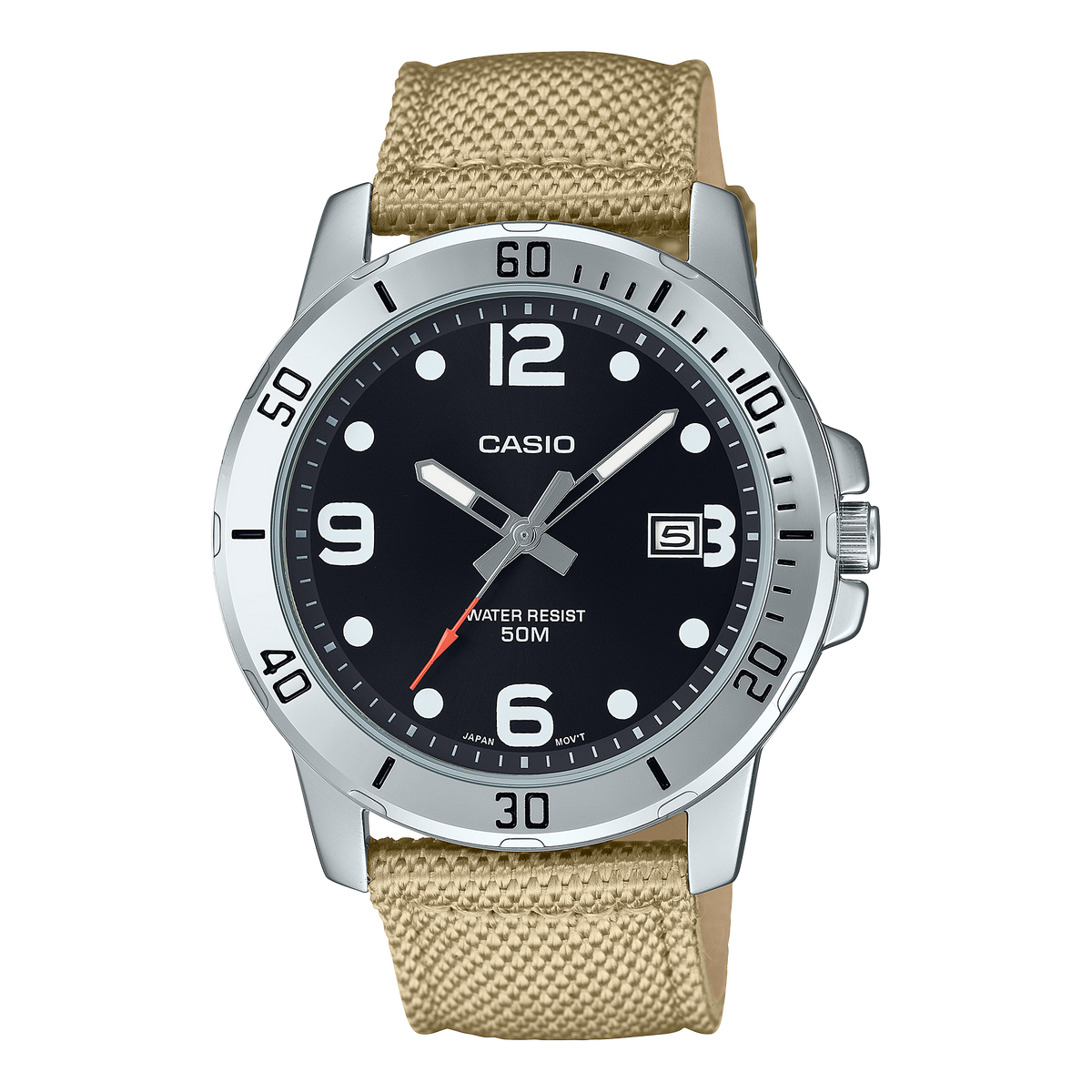 Casio de hombre correa de tela – MTP-VD01C-5BV