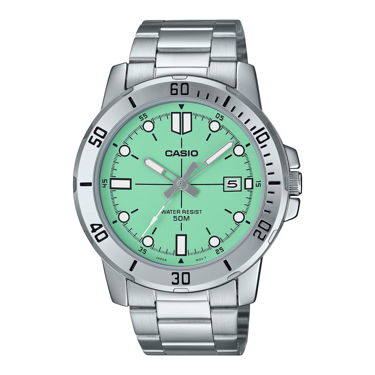Casio para caballero pulsera de acero – MTP-VD01D-3E1V