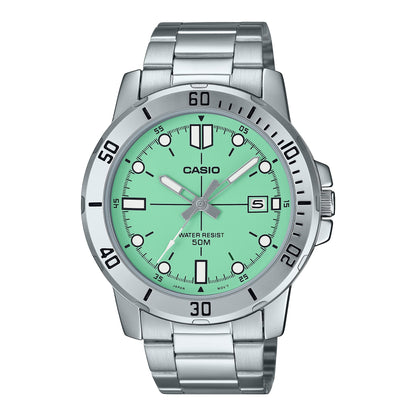 Casio para caballero pulsera de acero – MTP-VD01D-3E1V