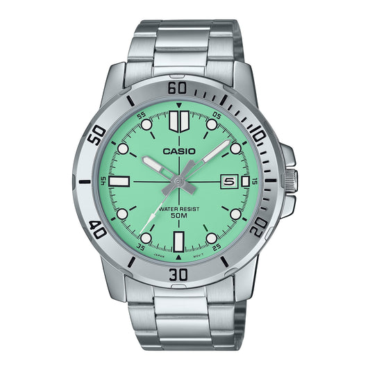Casio para caballero pulsera de acero – MTP-VD01D-3E1V