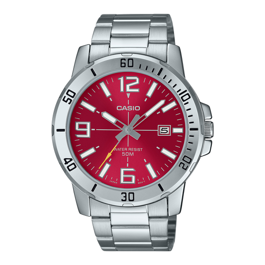 Casio de hombre pulsera de metal – MTP-VD01D-4BV