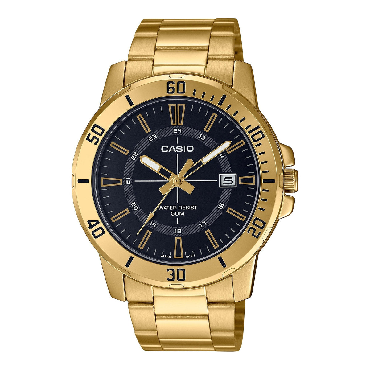 Casio para Hombre Banda de Acero inoxidable – MTP-VD01G-1CV