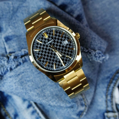 Casio de hombre correa de metal – MTP-VD03G-1A