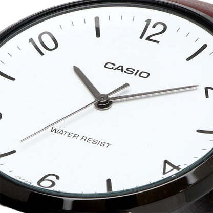 Casio de hombre pulsera de piel – MTP-VT03BL-7B