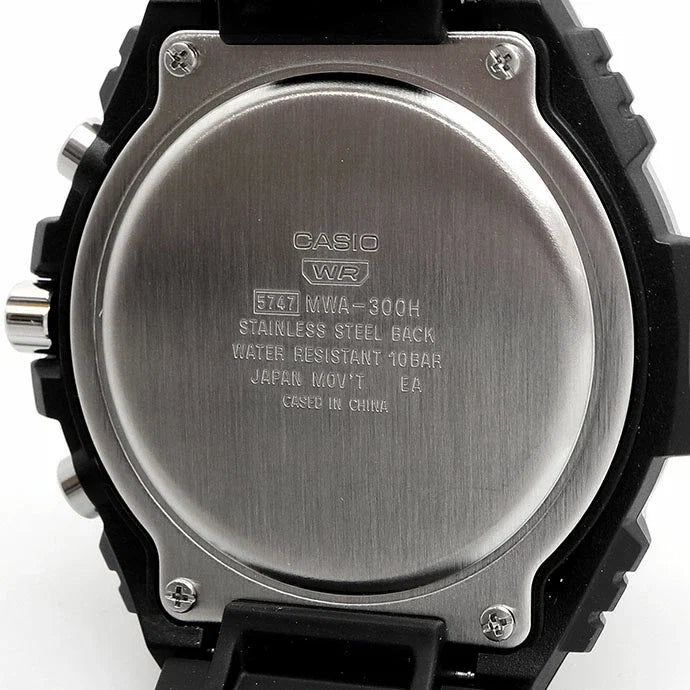 Casio de hombre pulsera de caucho – MWA-300H-1AV