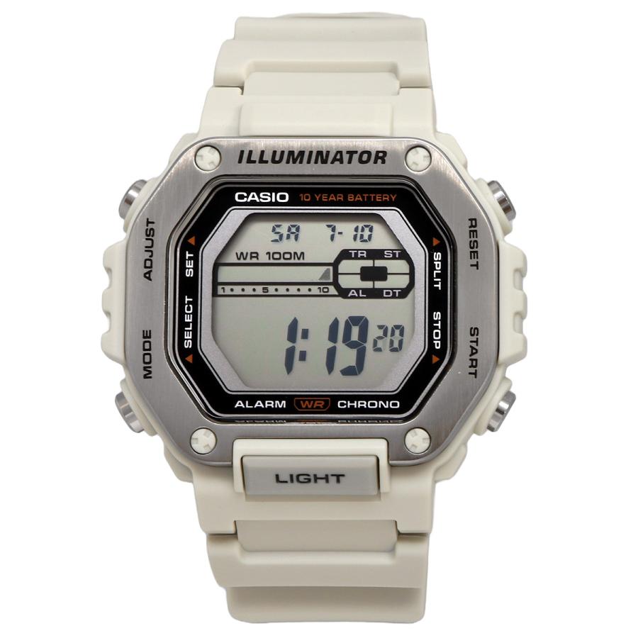 Casio Digital Illuminator para Caballero con Correa de Caucho y 10 Años de Batería – MWD-110H-8AV