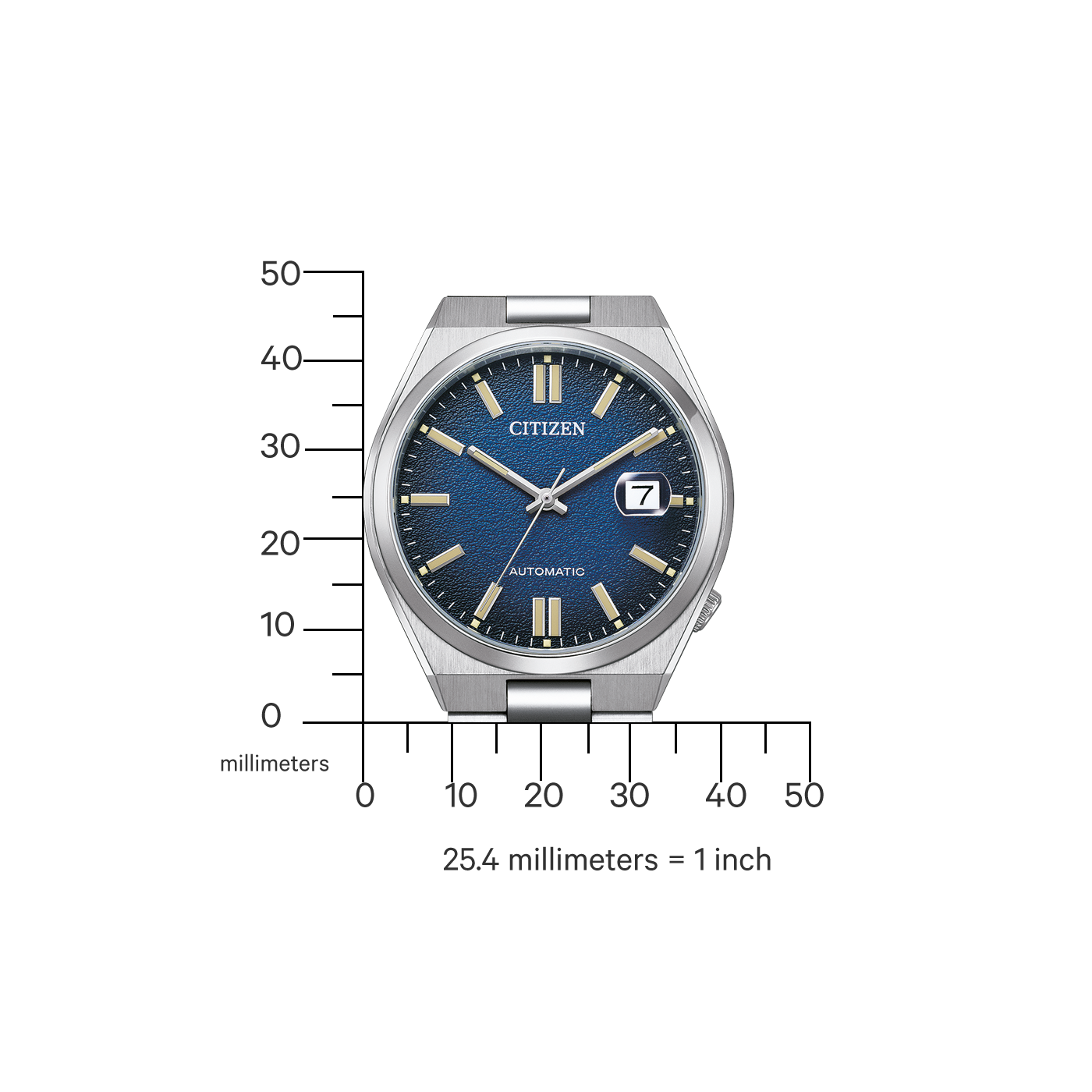 Citizen de hombre correa de acero inoxidable – NJ0151-88L