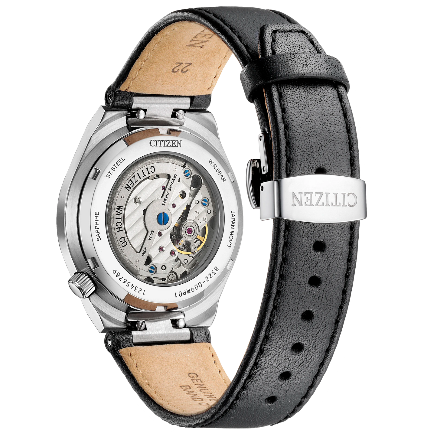 Citizen Tsuyosa de hombre correa de cuero – NK5010-01H