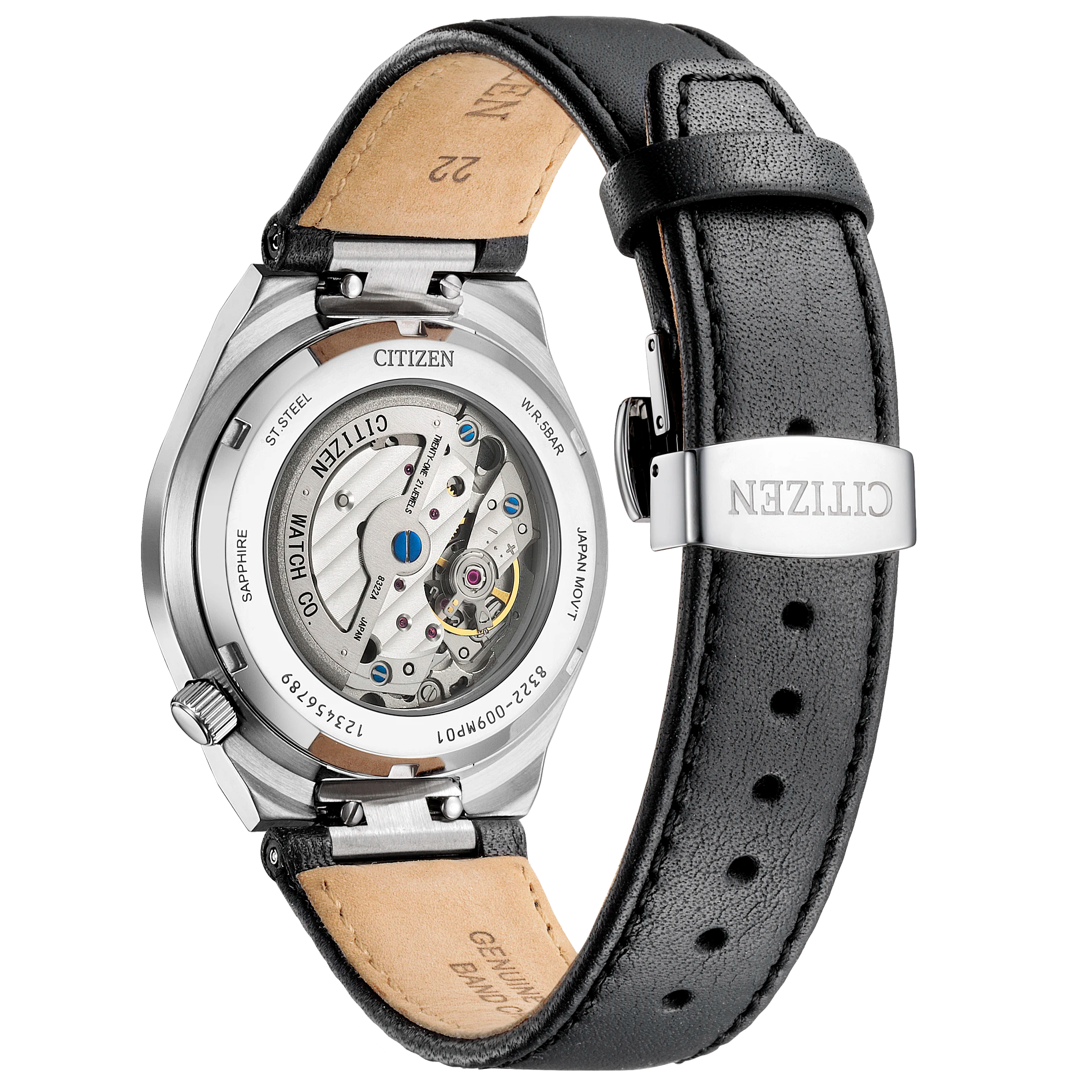 Citizen Tsuyosa de hombre correa de cuero – NK5010-01H
