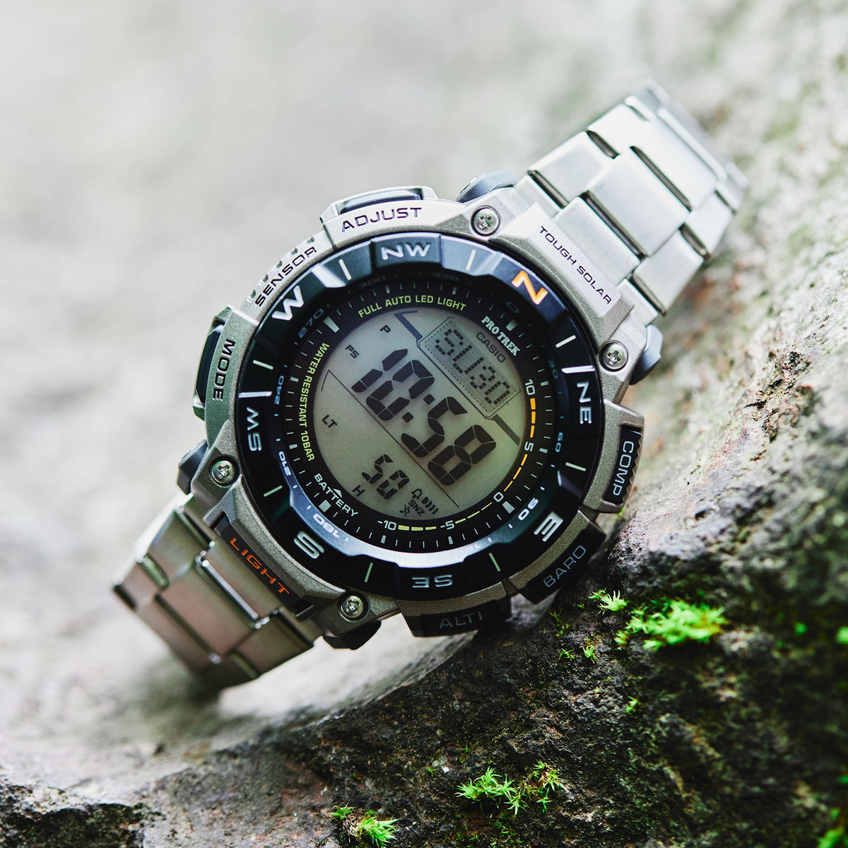 Casio Pro Trek de hombre correa de acero inoxidable digital – PRG-340T-7
