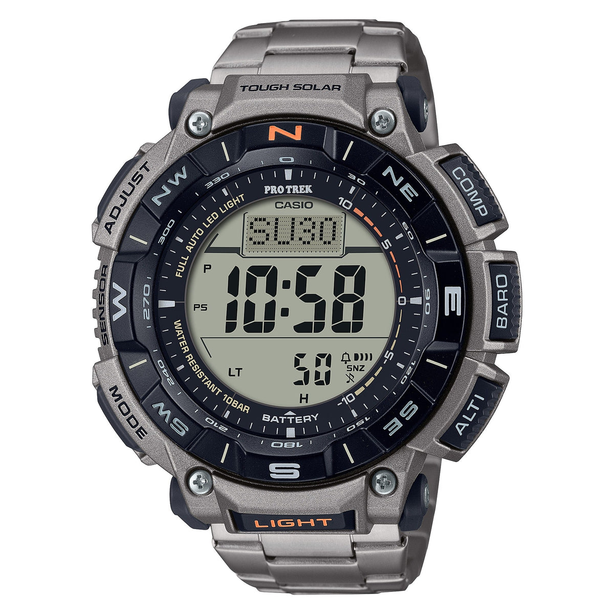 Casio Pro Trek de hombre correa de acero inoxidable digital – PRG-340T-7