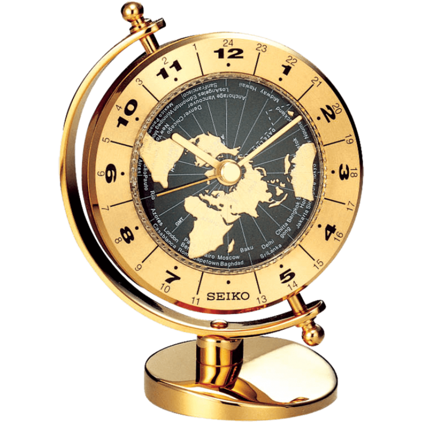 Despertador de mesa Seiko Mapa Mundi – QHG106