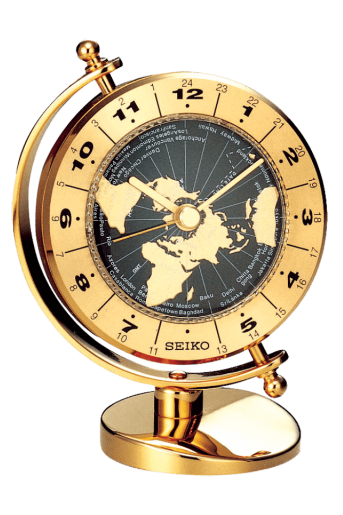 Despertador de mesa Seiko Mapa Mundi – QHG106