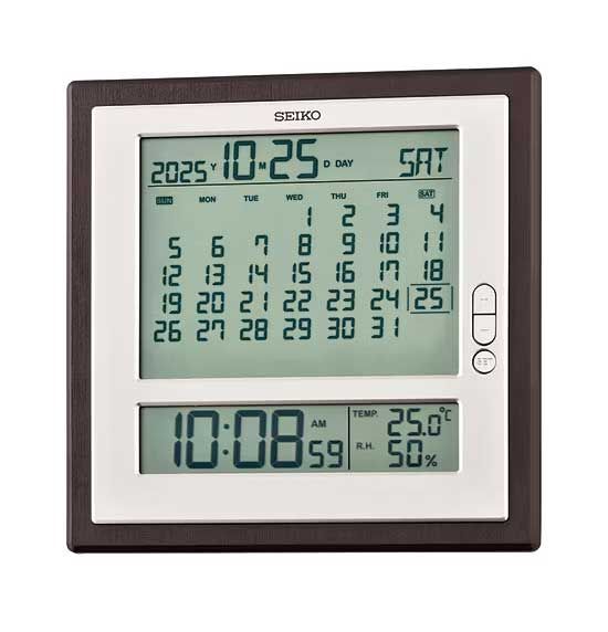 Despertador Seiko Digital LCD Calendario Mensual – QHL100