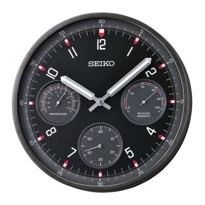 Seiko de pared analógico con Termohigrómetro