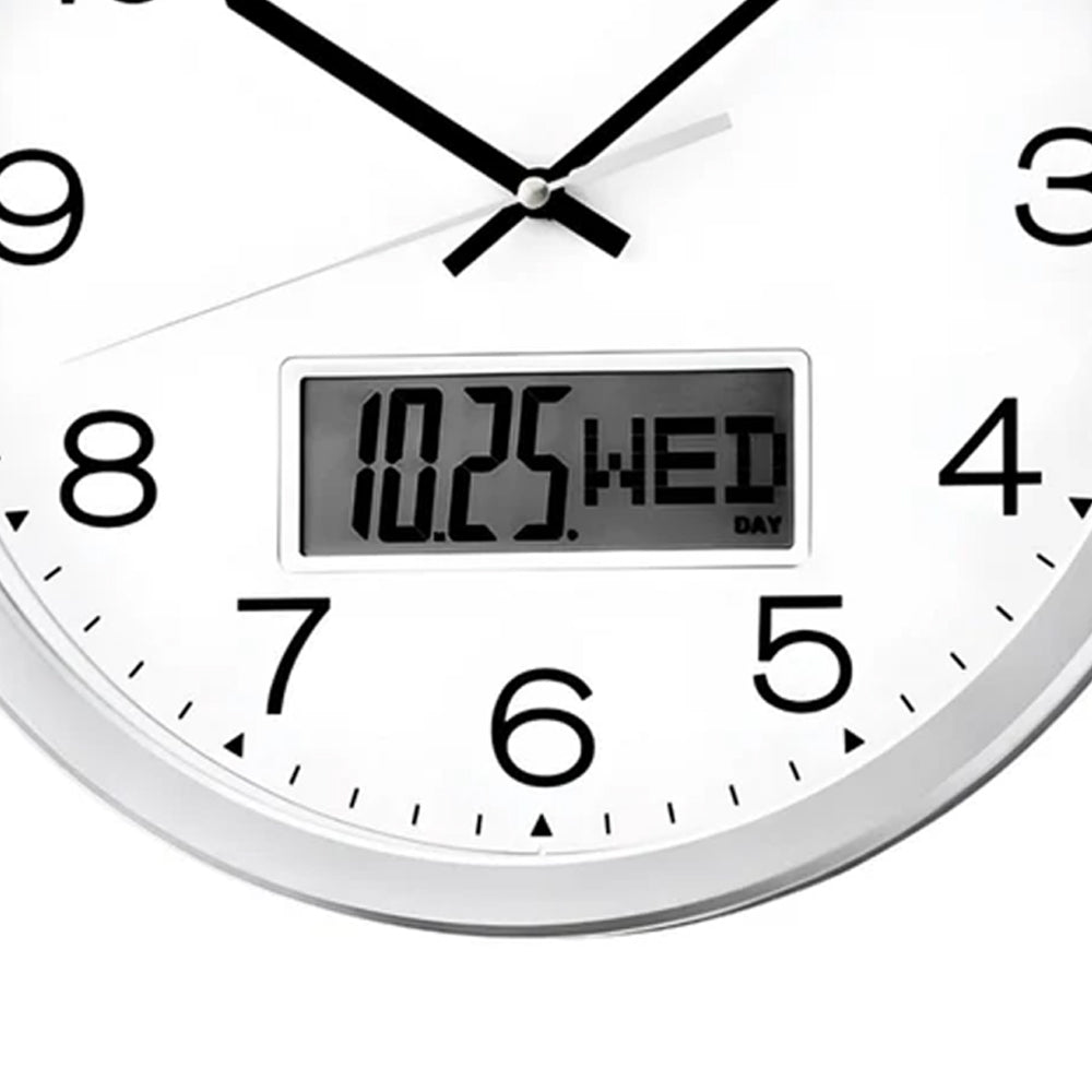 Seiko de pared analógico con calendario LCD – QXL007