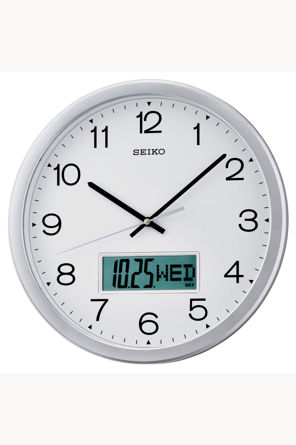 Seiko de pared analógico con calendario LCD – QXL007