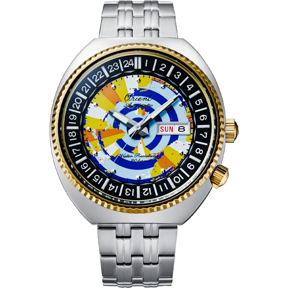 Orient de hombre pulsera de metal World Map 75th Aniversario – RA-AA0E08Y