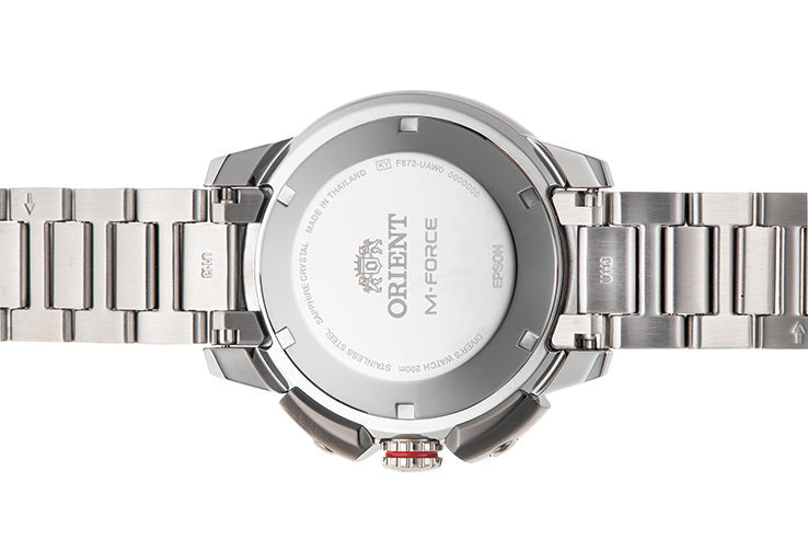 Orient ;M-Force de hombre correa de acero inoxdable – RA-AC0L07L
