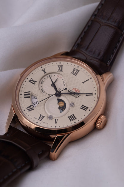 Orient Day & Night de hombre correa de piel – RA-AK0007S