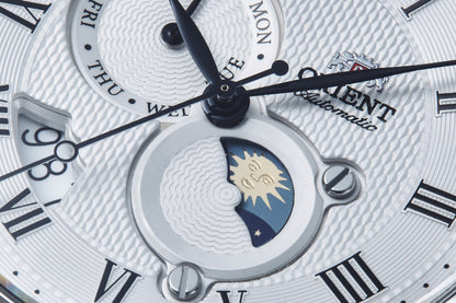 Orient Automático Sun & Moon de caballero pulsera de cuero – RA-AK0008S