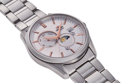 Orient Sun and Moon de caballero pulsera de metal – RA-AK0306S