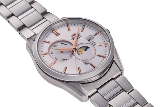 Orient Sun and Moon de caballero pulsera de metal – RA-AK0306S