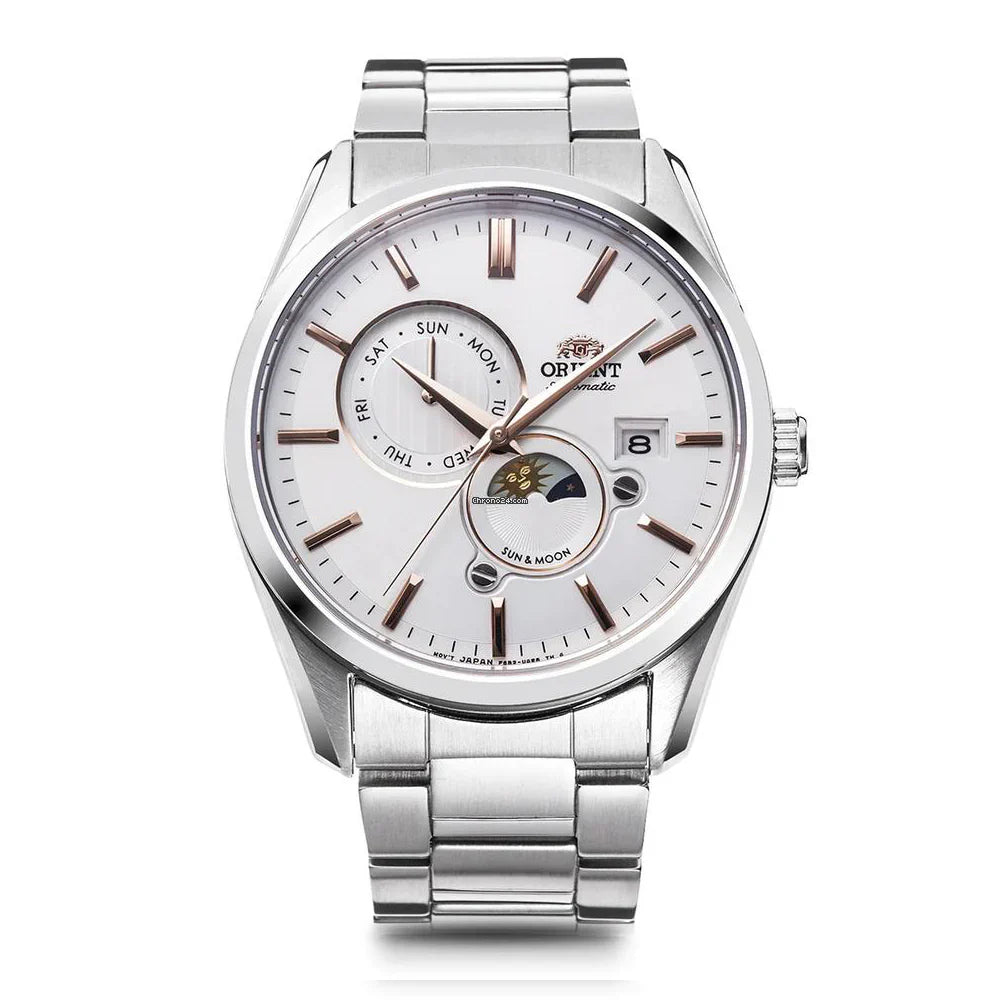 Orient Sun and Moon de caballero pulsera de metal – RA-AK0306S