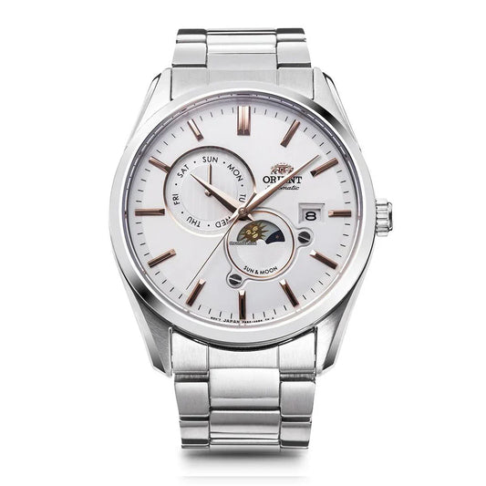 Orient Sun and Moon de caballero pulsera de metal – RA-AK0306S
