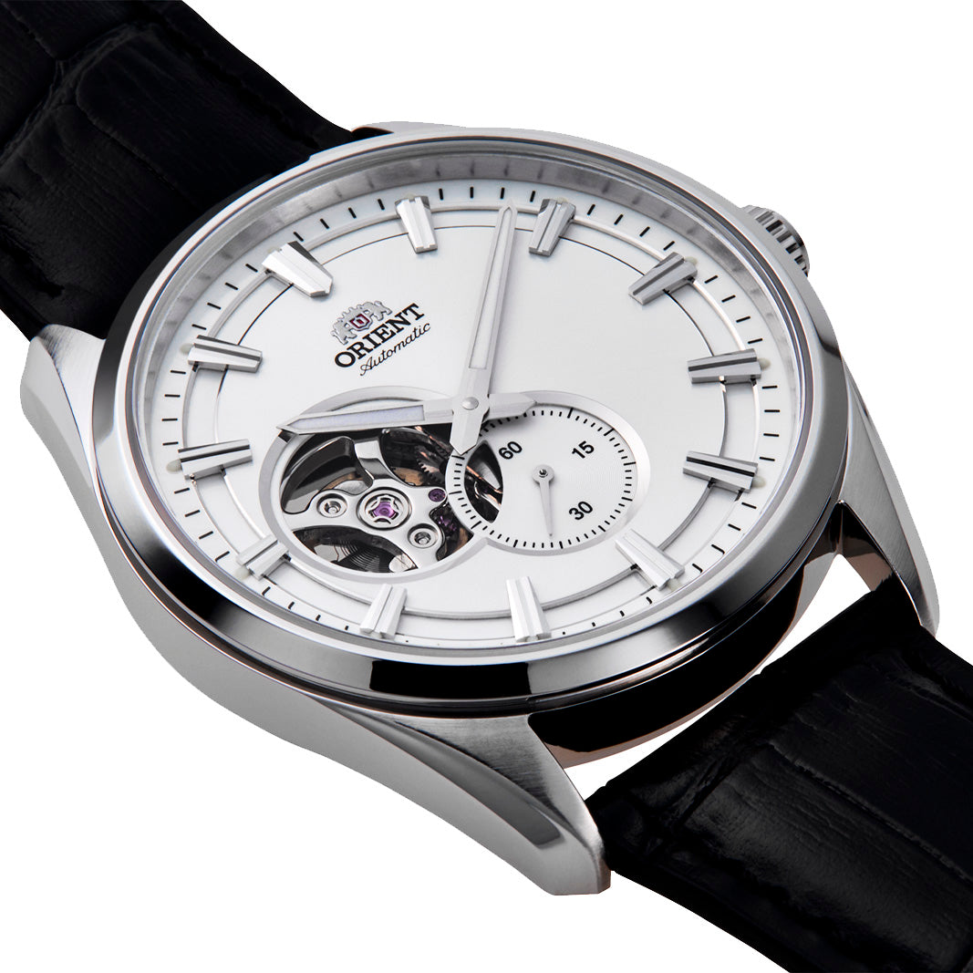 Orient Semi Skeleton de hombre correa de metal – RA-AR0004S