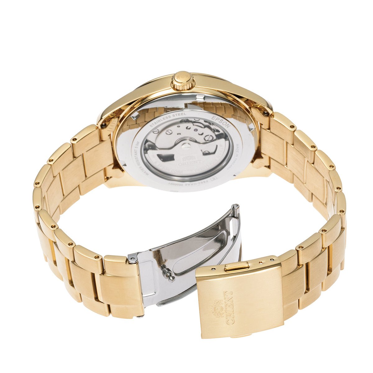 Orient Stretto Semi Skeleton de hombre pulsera de metal – RA-AR0007S